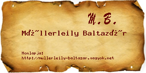 Müllerleily Baltazár névjegykártya